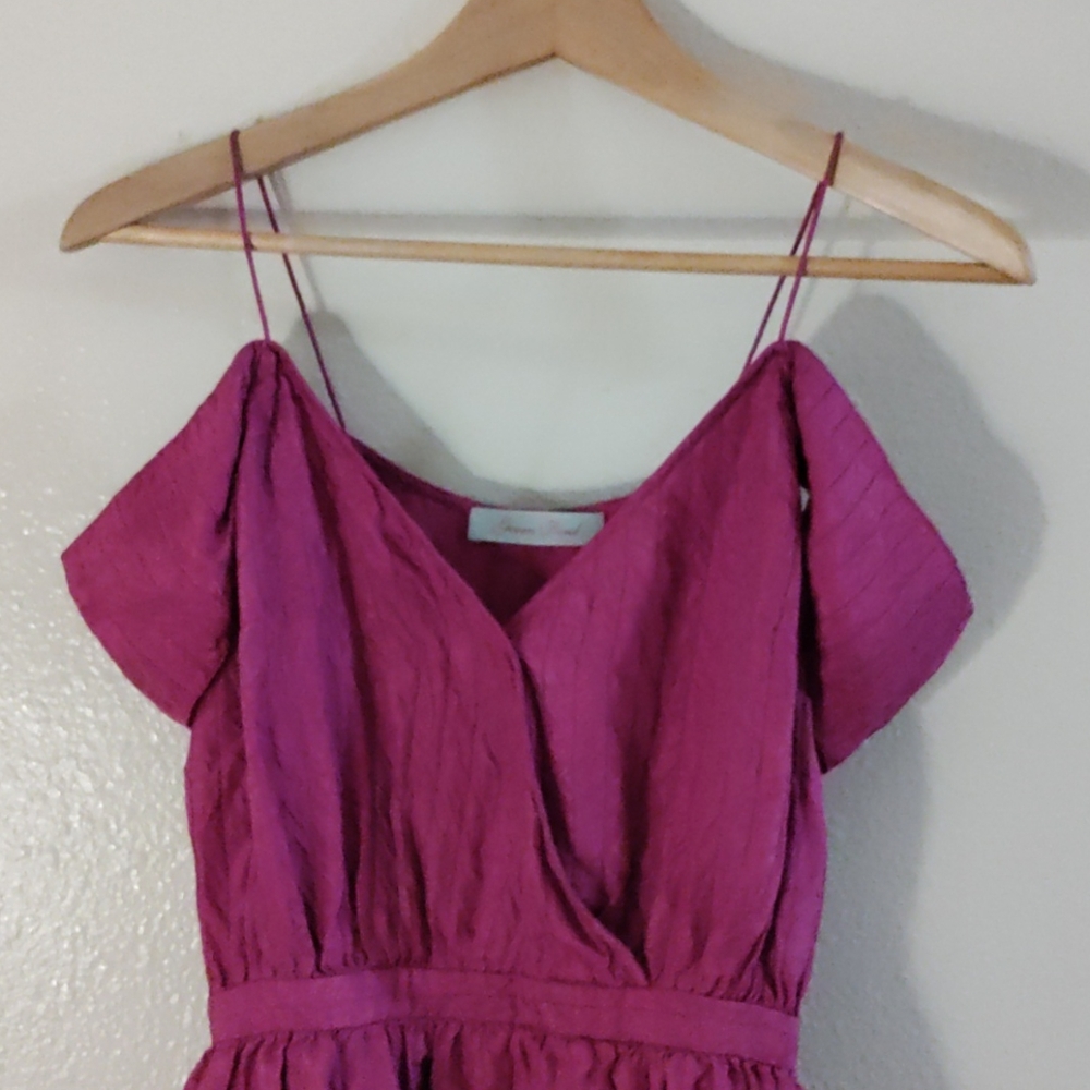 Geren Ford 100% Silk Dress Midi Size XS Plum